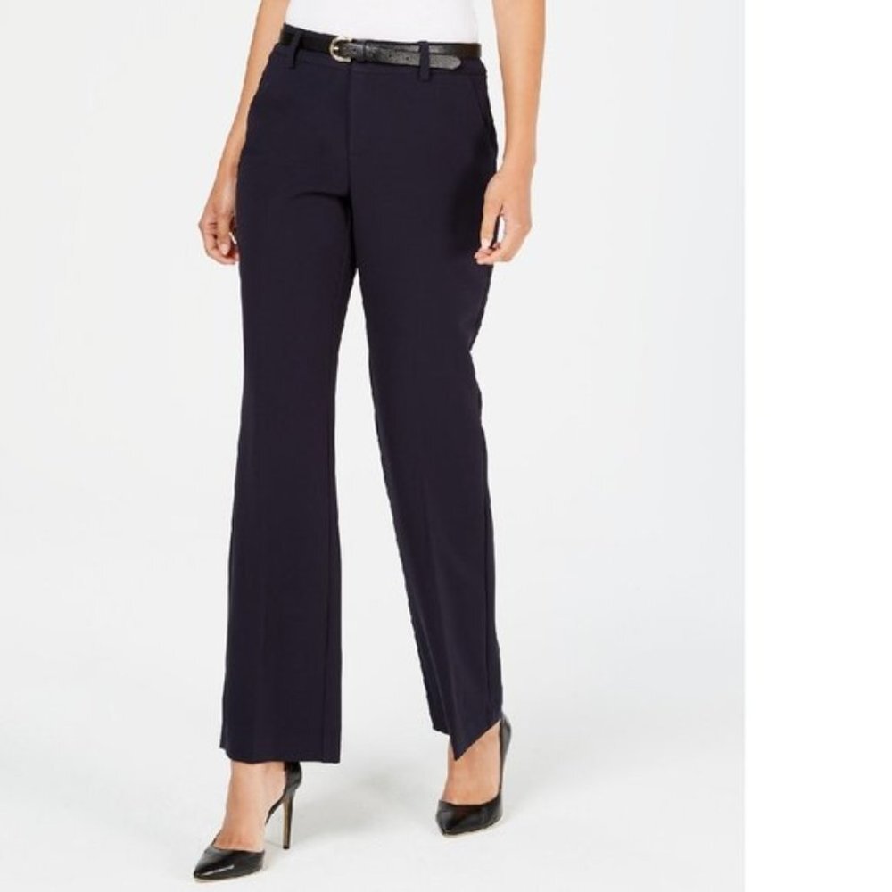 Charter Club Petite Belted Slim It Up Trousers